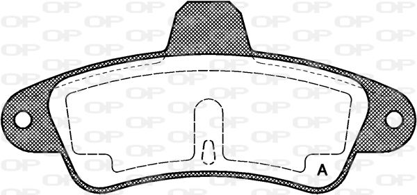 OPEN PARTS stabdžių trinkelių rinkinys, diskinis stabdys BPA0433.00